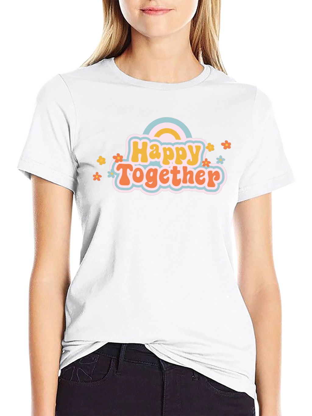 Happy Together Graphic Tee - Cute Rainbow Shirt
