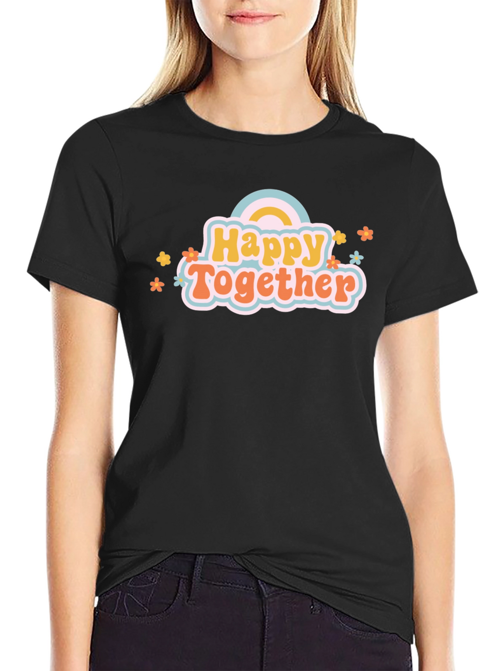 Happy Together Graphic Tee - Cute Rainbow Shirt