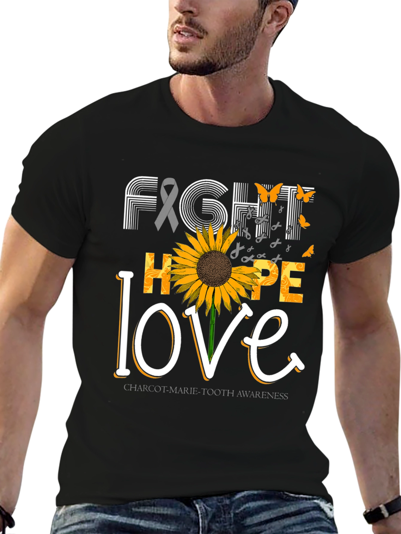 Fight Hope Love Charcot-Marie-Tooth Awareness T-Shirt