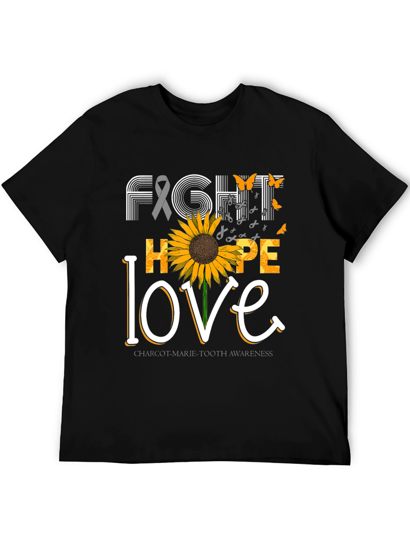 Fight Hope Love Charcot-Marie-Tooth Awareness T-Shirt