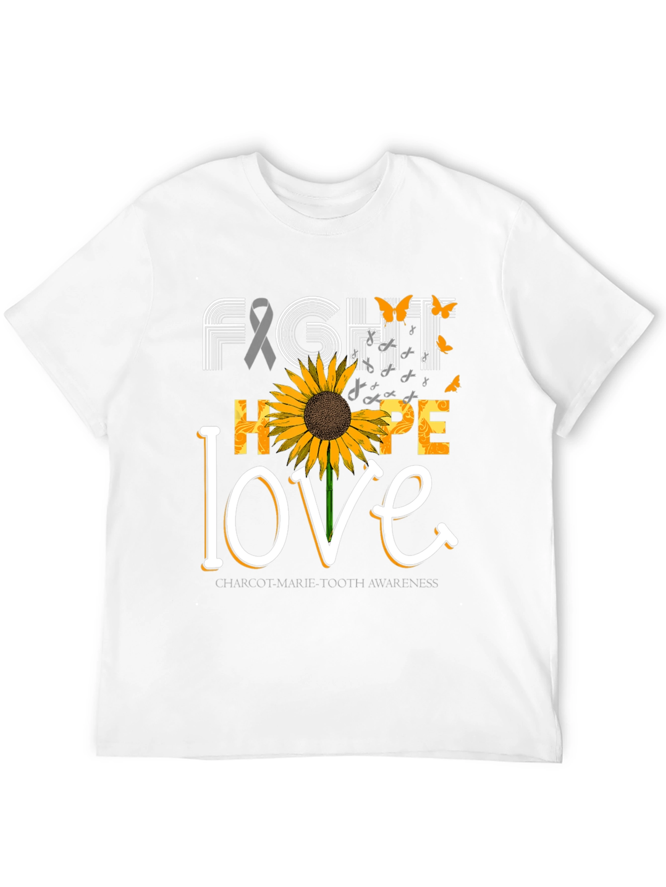 Fight Hope Love Charcot-Marie-Tooth Awareness T-Shirt