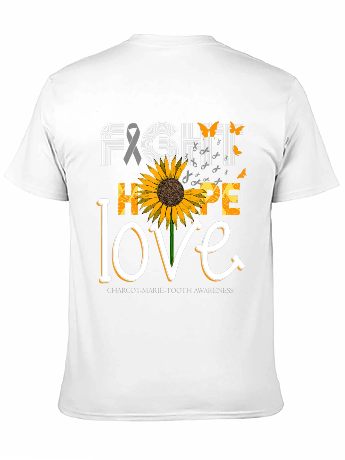 Fight Hope Love Charcot-Marie-Tooth Awareness T-Shirt