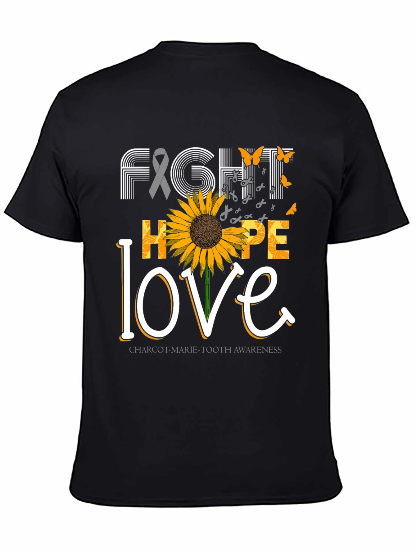 Fight Hope Love Charcot-Marie-Tooth Awareness T-Shirt