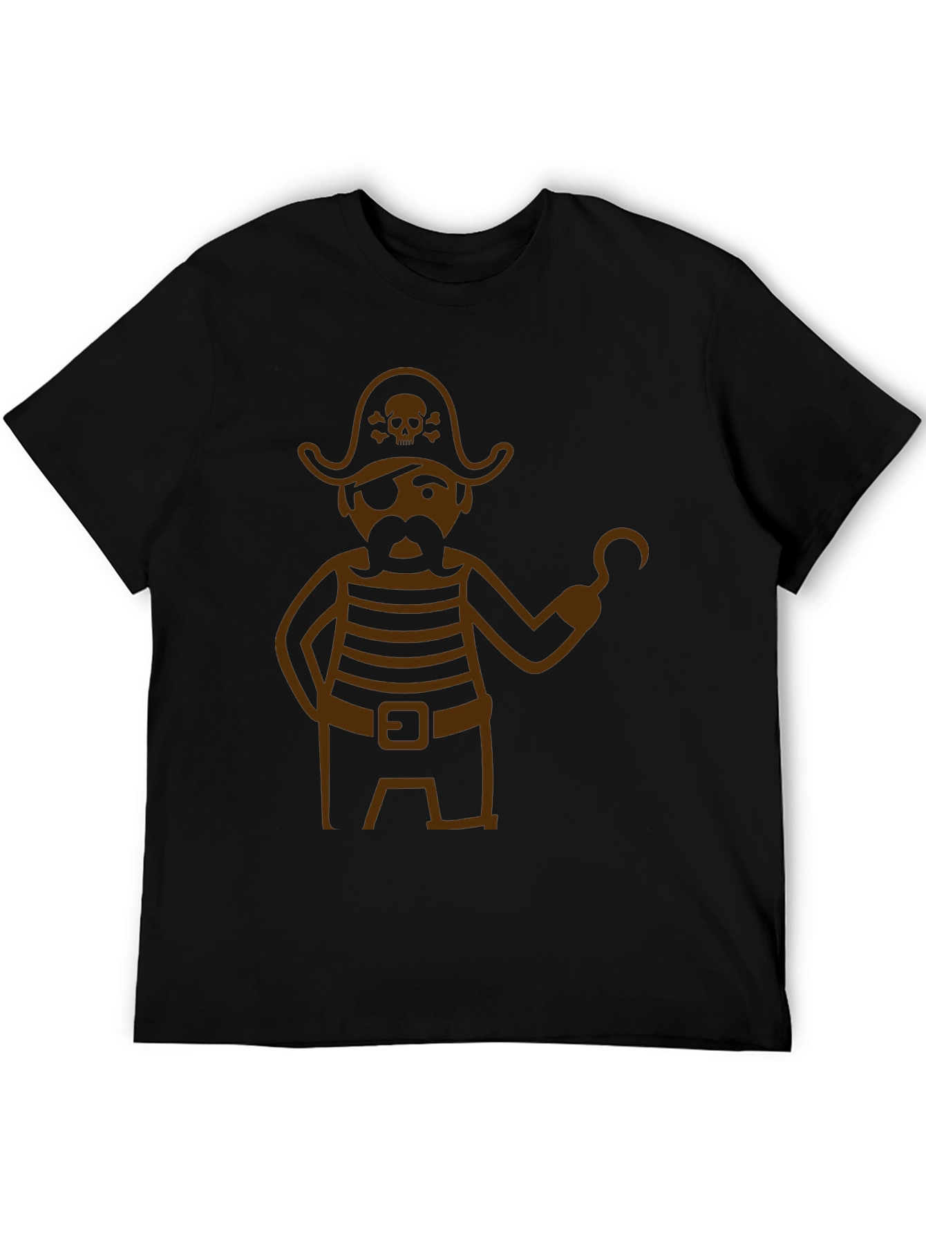Pirate Graphic T-Shirt - Black Cotton Blend Tee