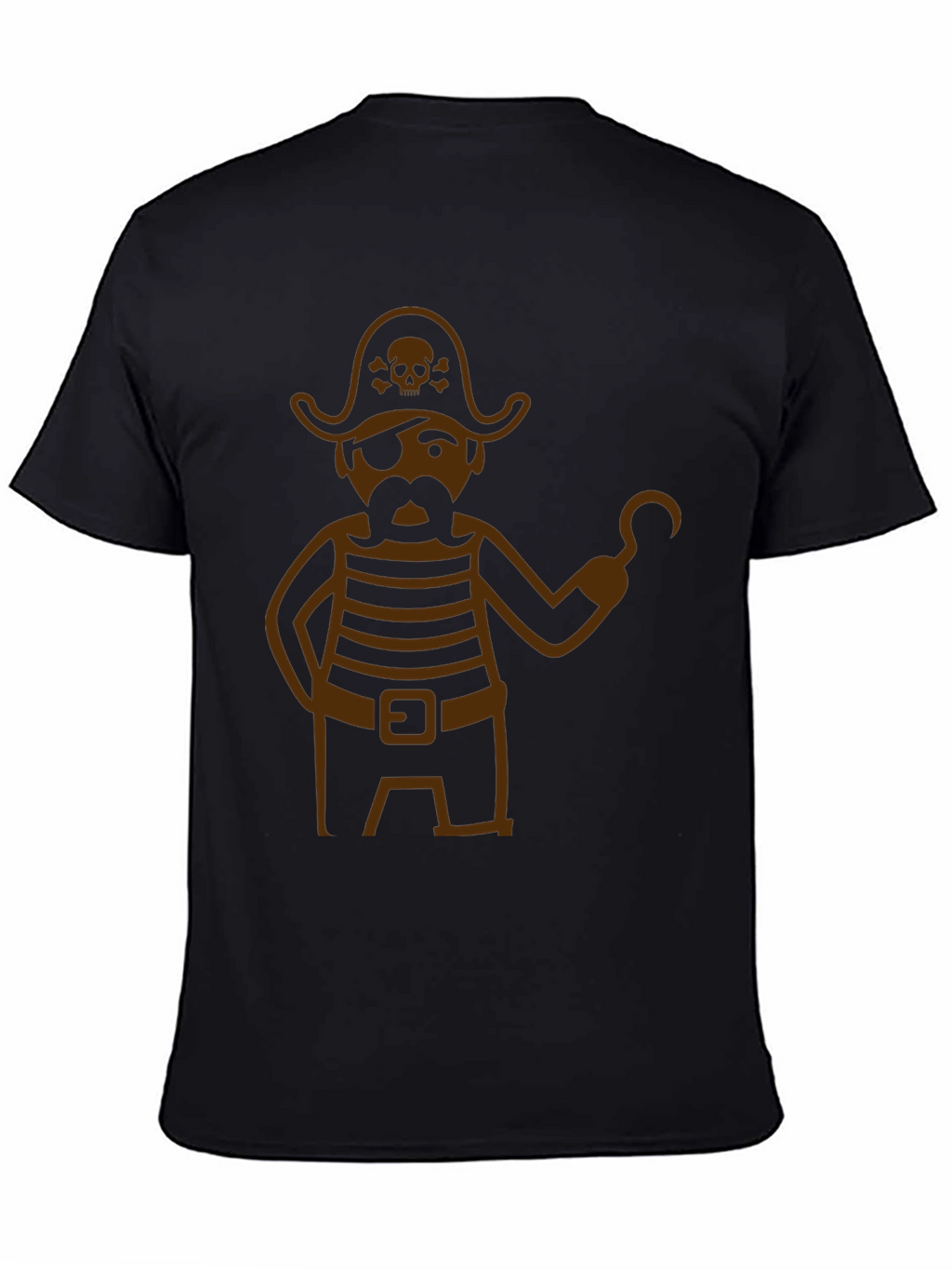 Pirate Graphic T-Shirt - Black Cotton Blend Tee
