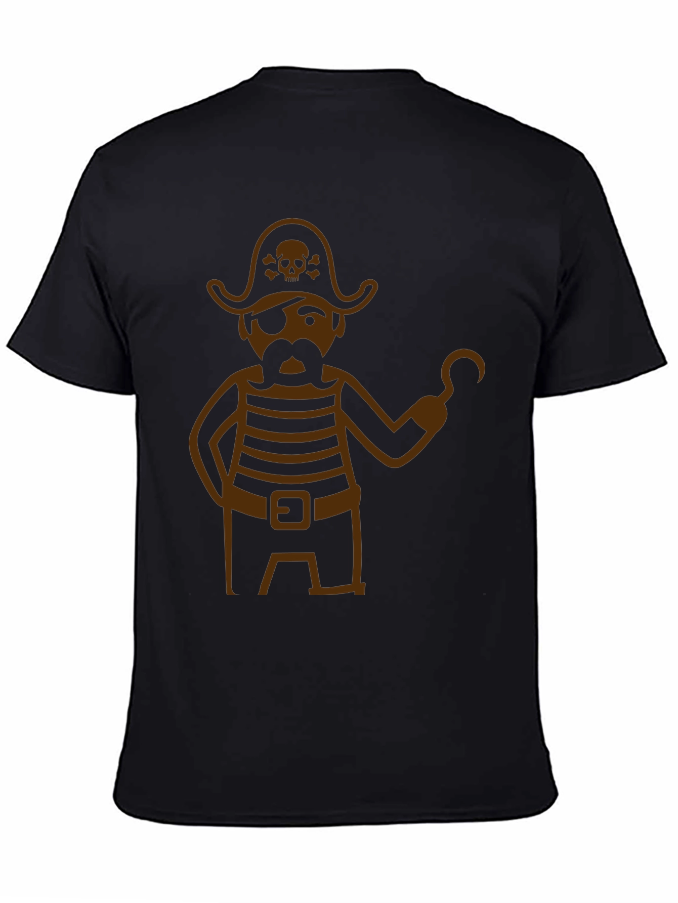 Pirate Graphic T-Shirt - Black Cotton Blend Tee