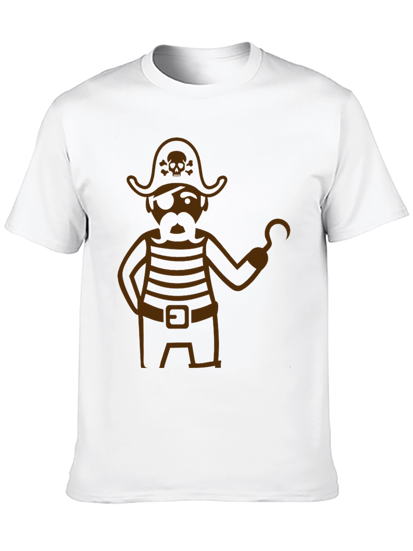 Pirate Graphic T-Shirt - Black Cotton Blend Tee