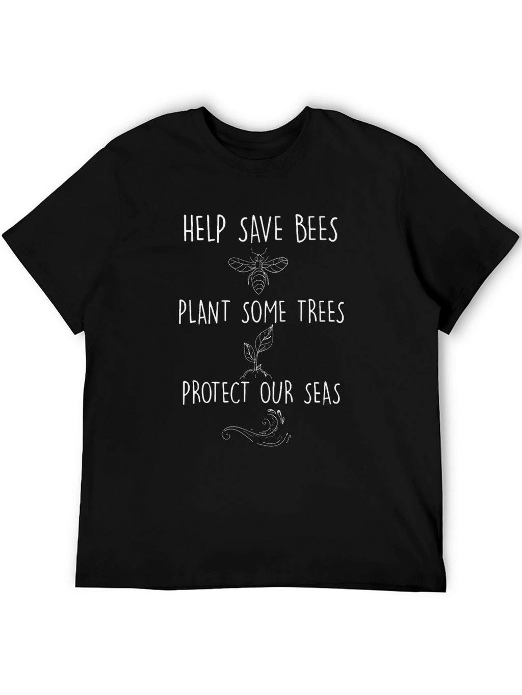 Eco-Friendly Graphic Tee: Save Bees Plant Trees