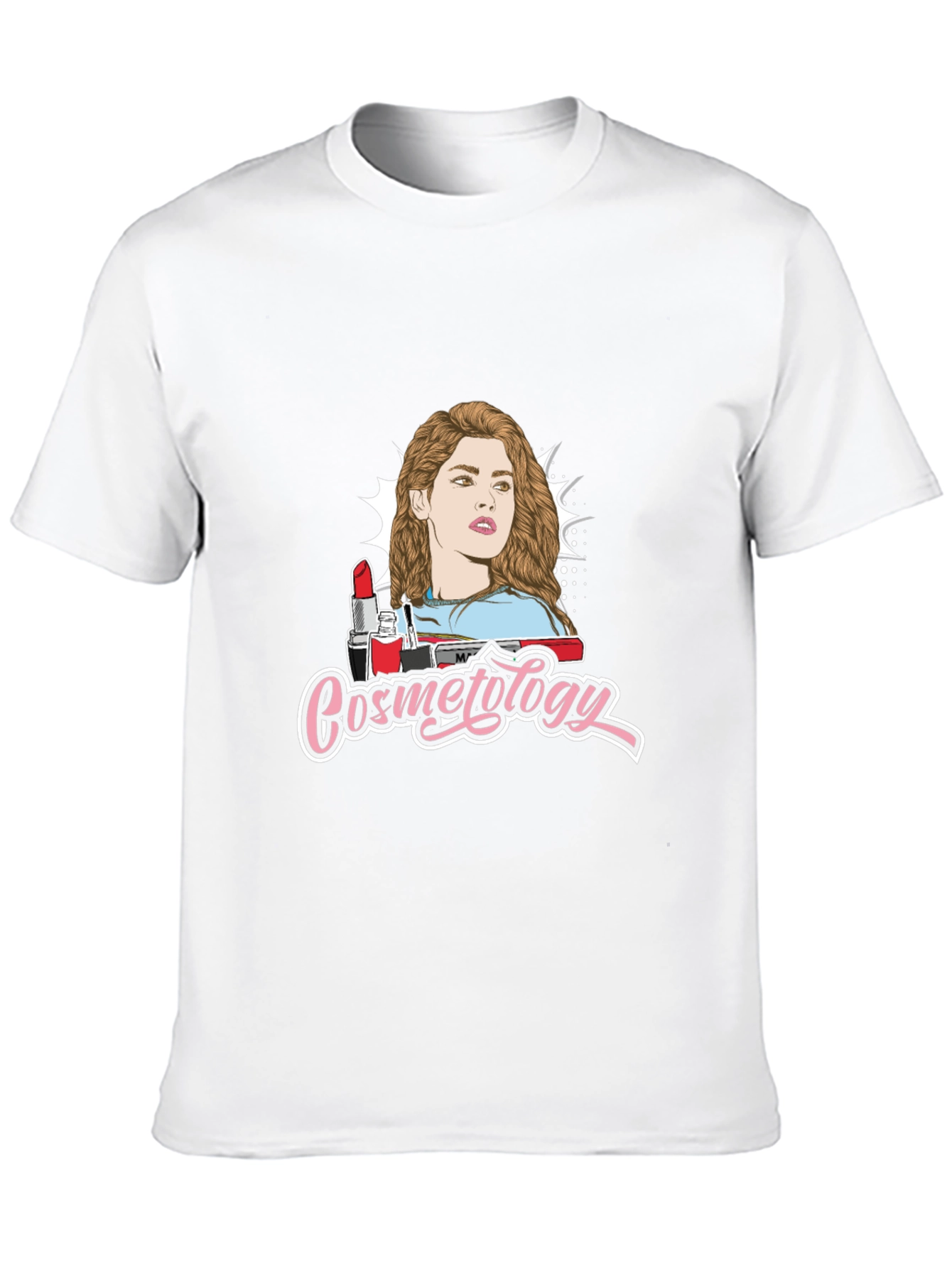 Cosmetology Graphic Print Black T-Shirt