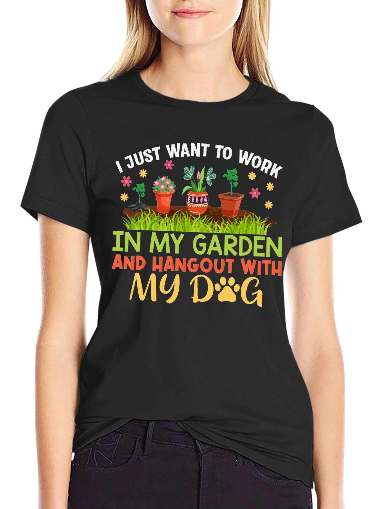 Gardening Dog Lover T-Shirt - Work in My Garden