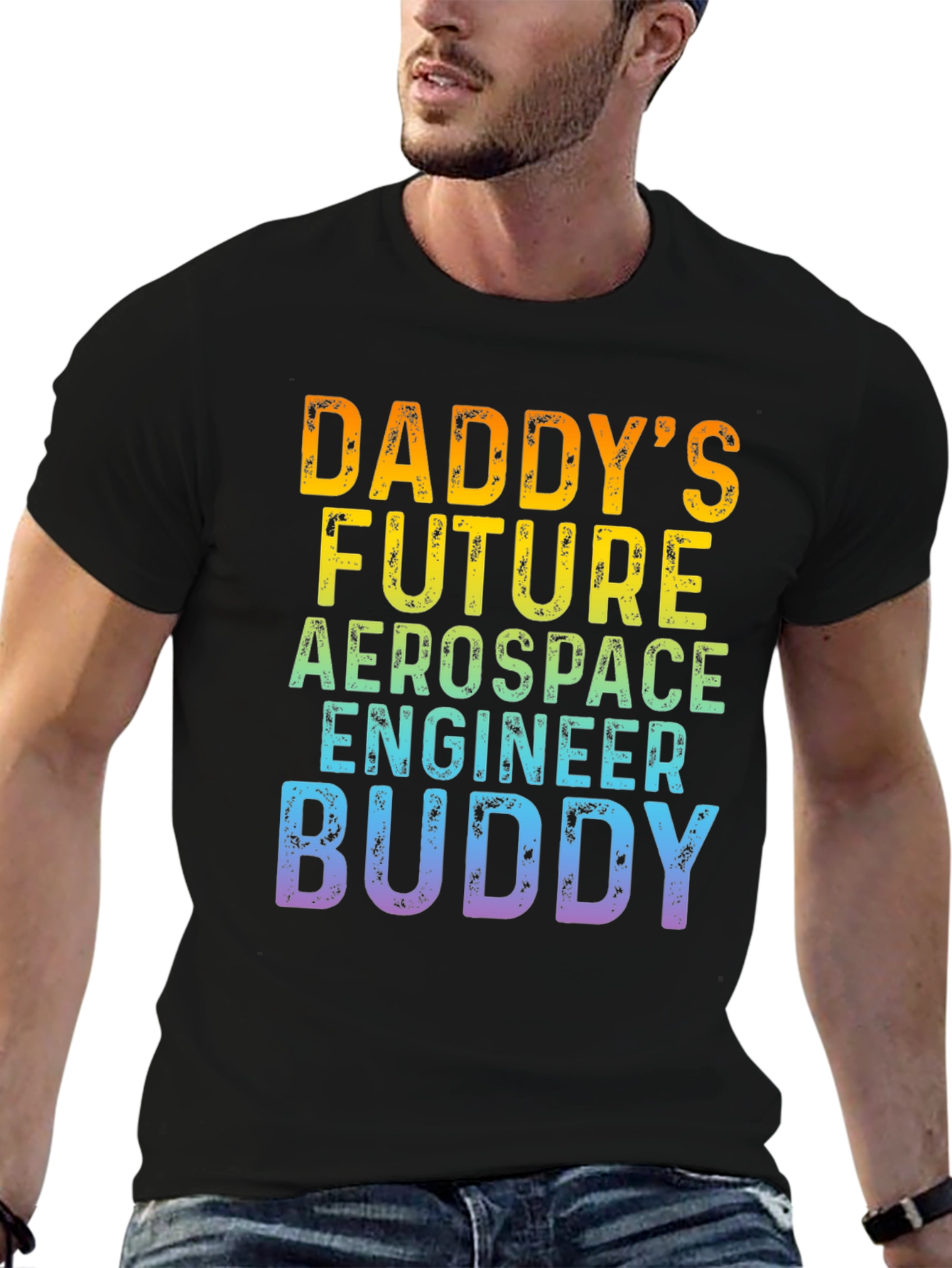 Daddys Future Aerospace Engineer Buddy Graphic Tee