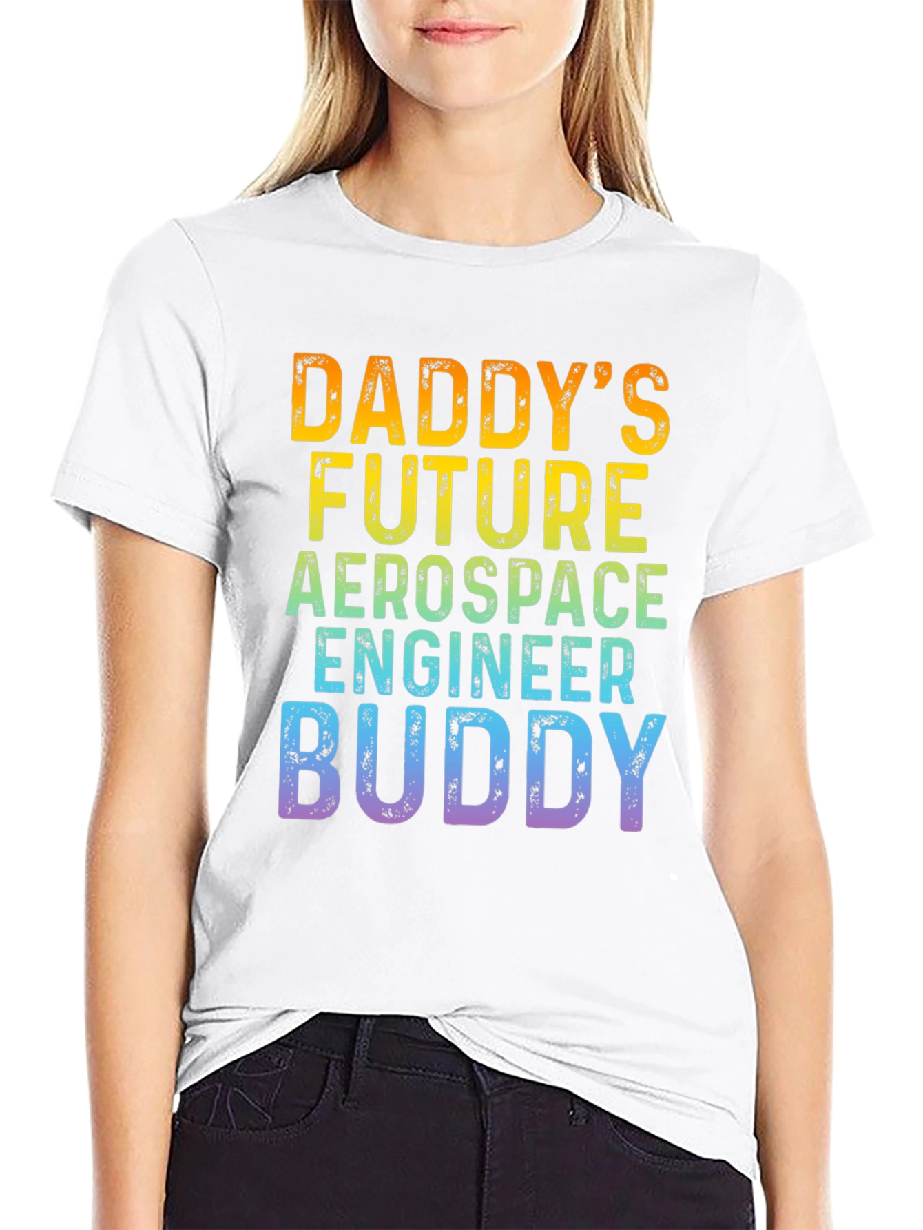 Daddys Future Aerospace Engineer Buddy Graphic Tee