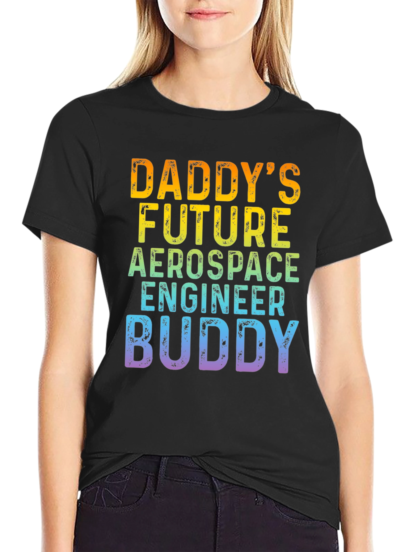 Daddys Future Aerospace Engineer Buddy Graphic Tee