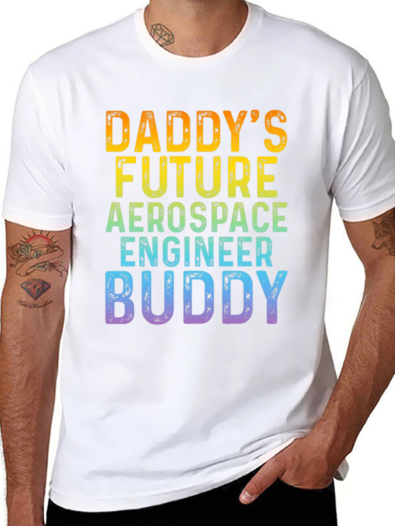Daddys Future Aerospace Engineer Buddy Graphic Tee