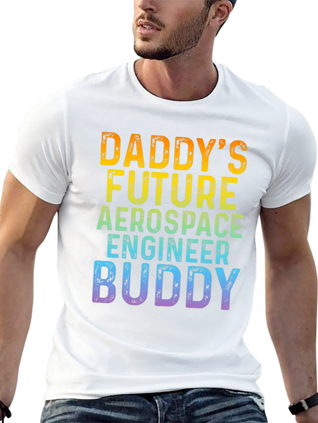 Daddys Future Aerospace Engineer Buddy Graphic Tee