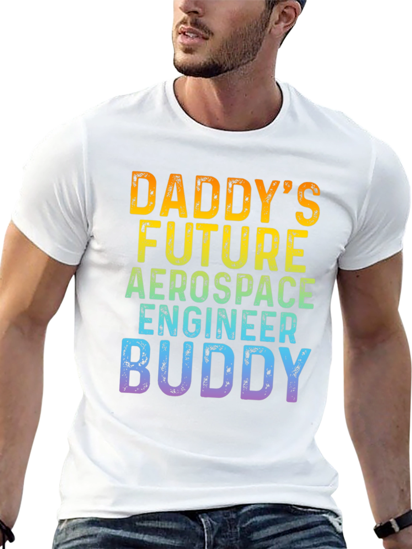 Daddys Future Aerospace Engineer Buddy Graphic Tee