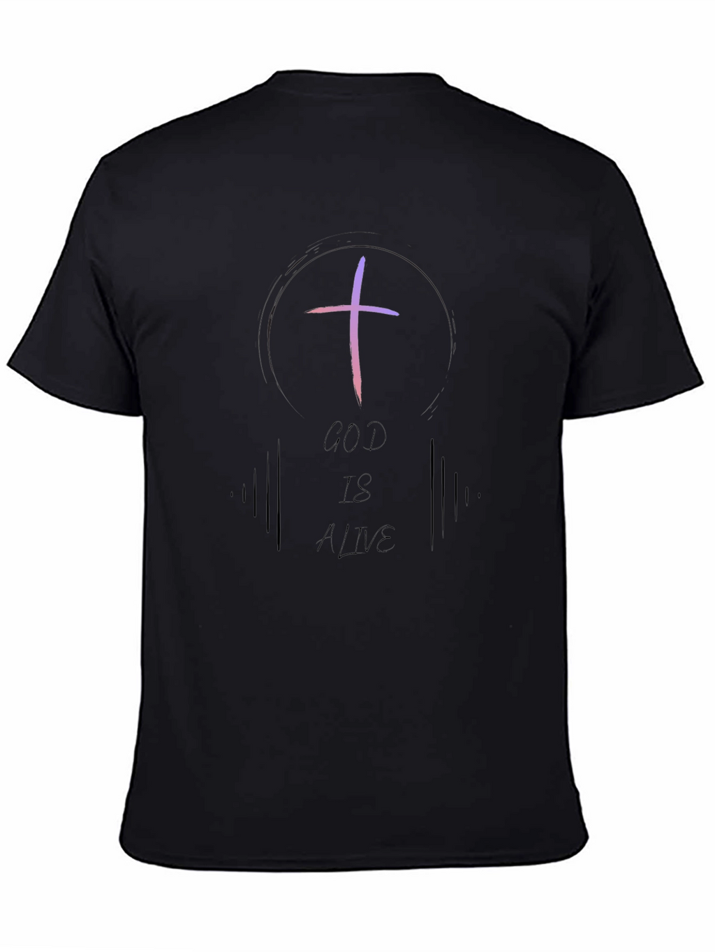 God Is Alive Graphic T-Shirt - Black Christian Tee