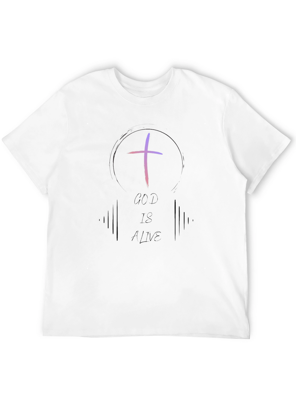 God Is Alive Graphic T-Shirt - Black Christian Tee