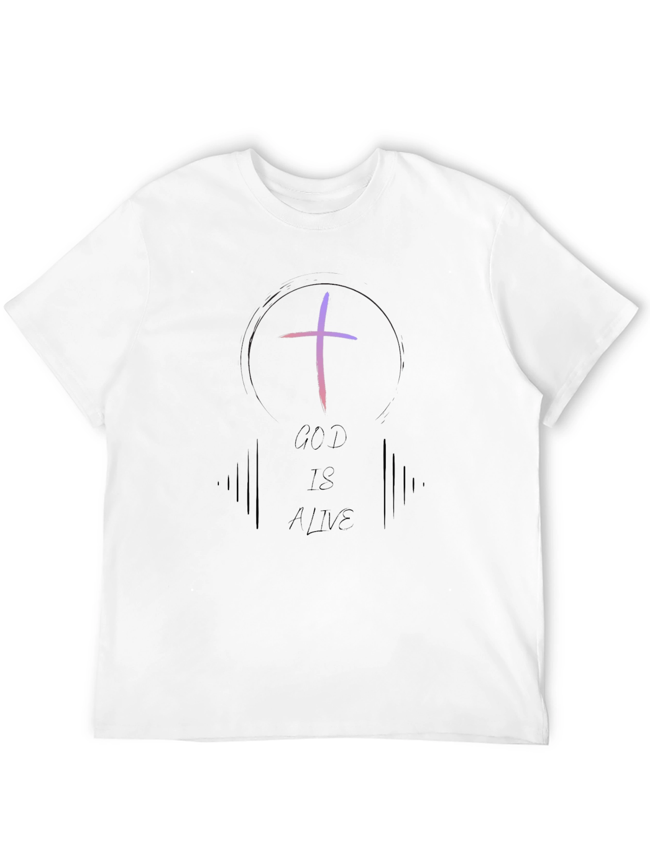 God Is Alive Graphic T-Shirt - Black Christian Tee