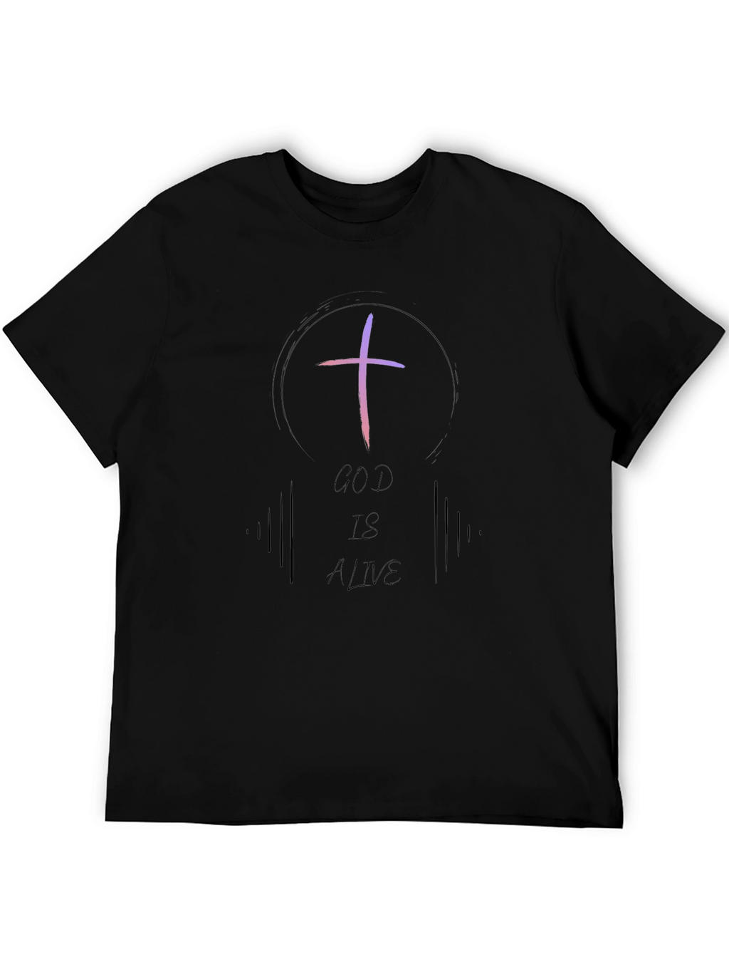 God Is Alive Graphic T-Shirt - Black Christian Tee