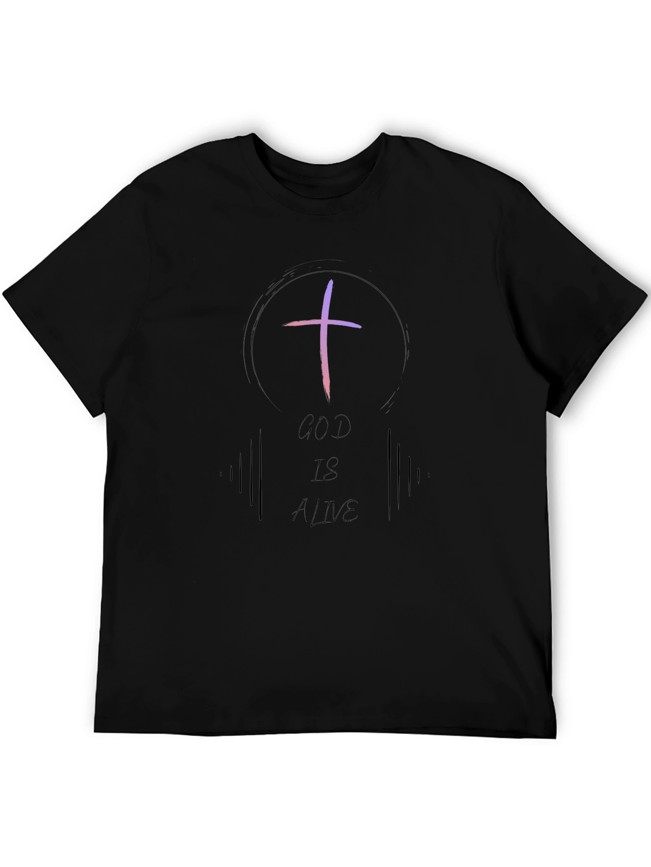 God Is Alive Graphic T-Shirt - Black Christian Tee