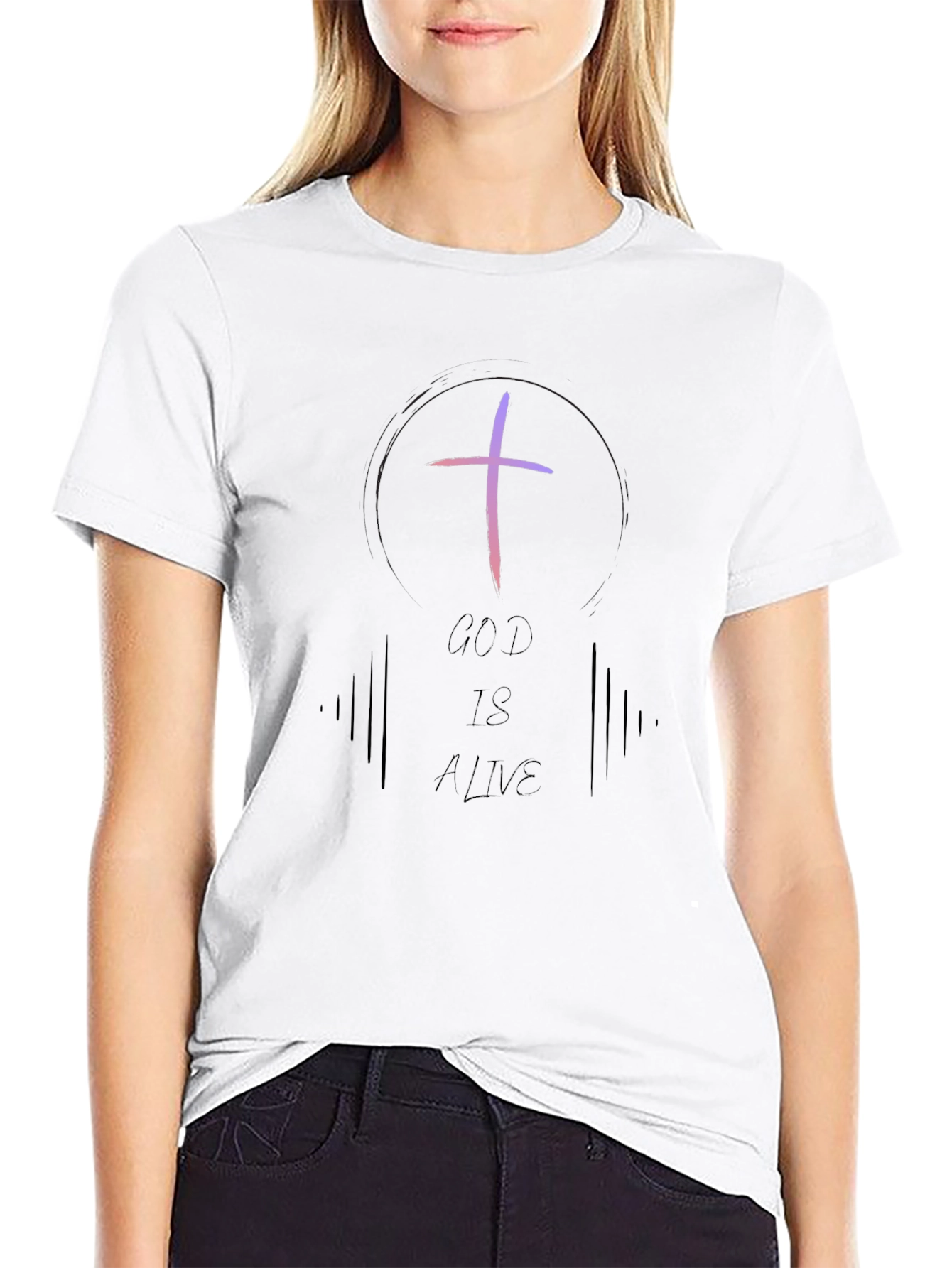 God Is Alive Graphic T-Shirt - Black Christian Tee