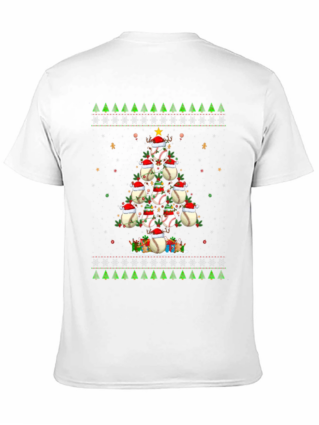 Baseball Christmas Tree T-Shirt
