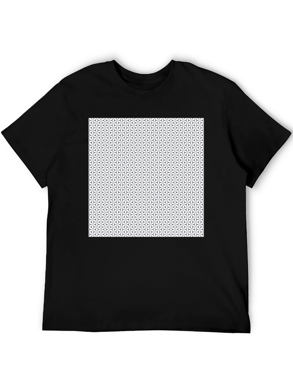 Geometric Pattern Black T-Shirt