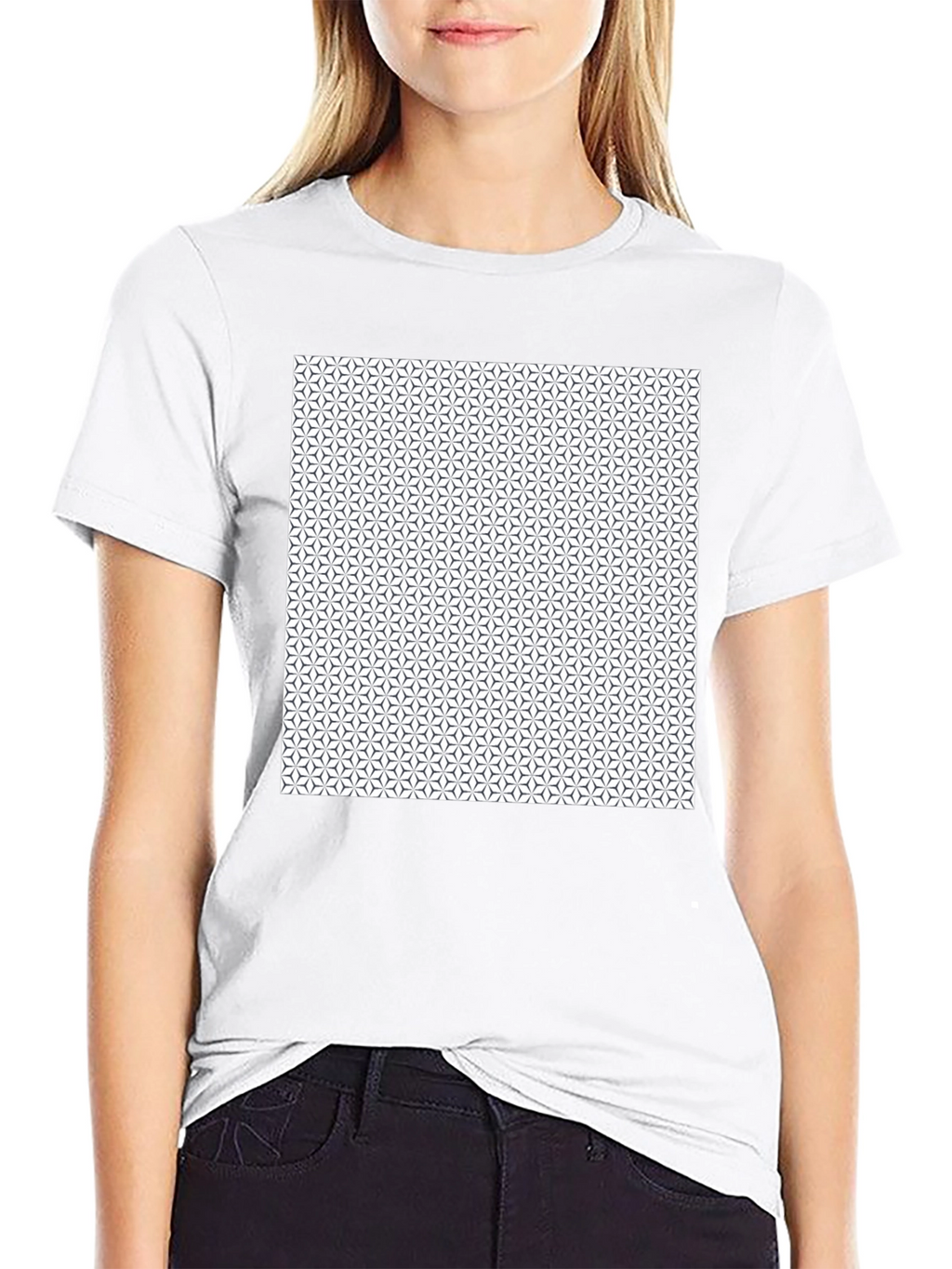 Geometric Pattern Black T-Shirt