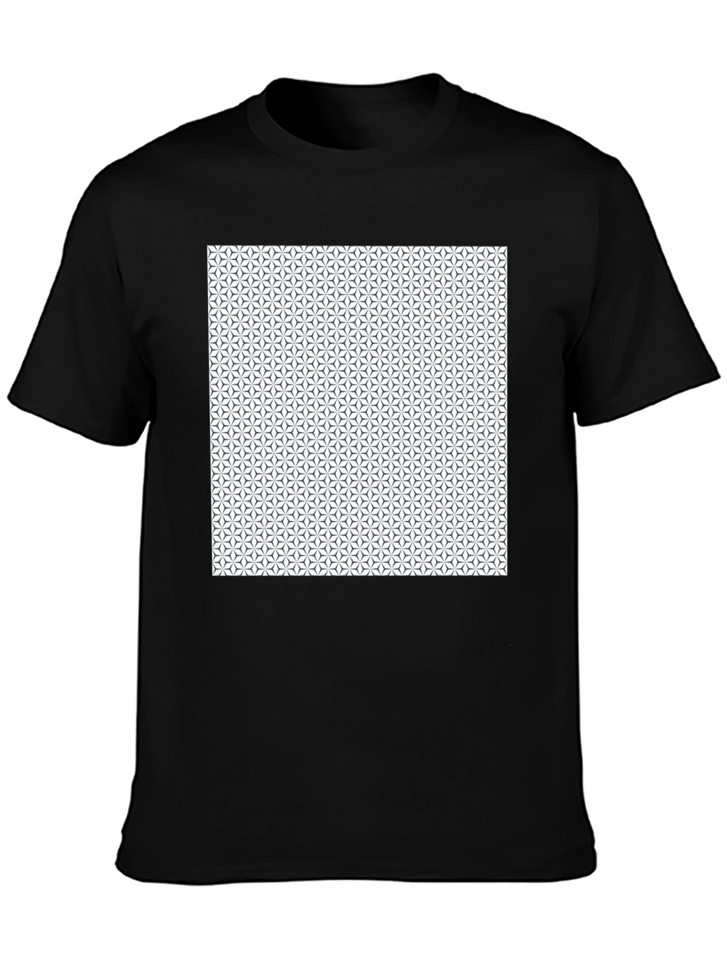 Geometric Pattern Black T-Shirt