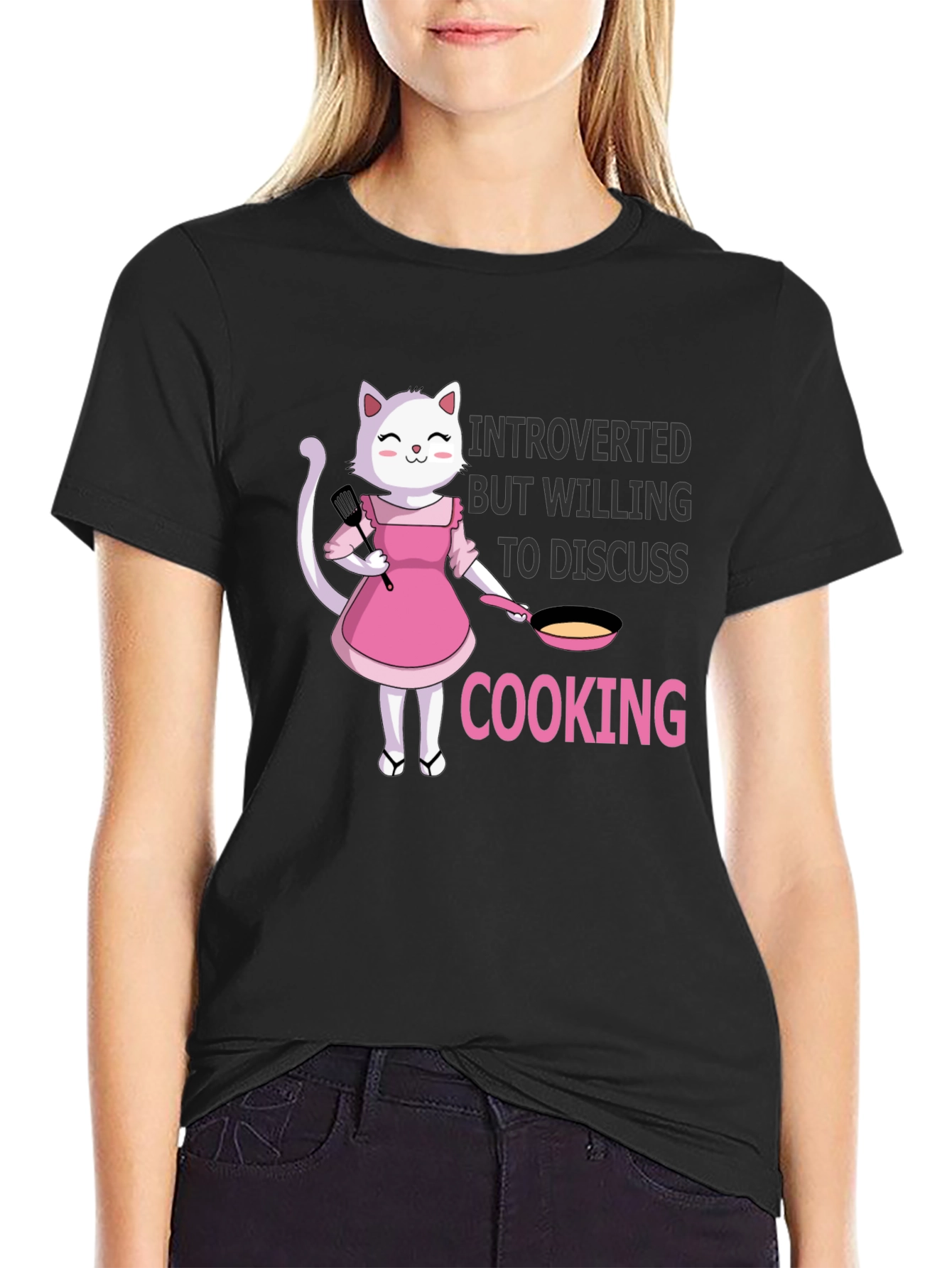 Introverted Cooking Cat T-Shirt