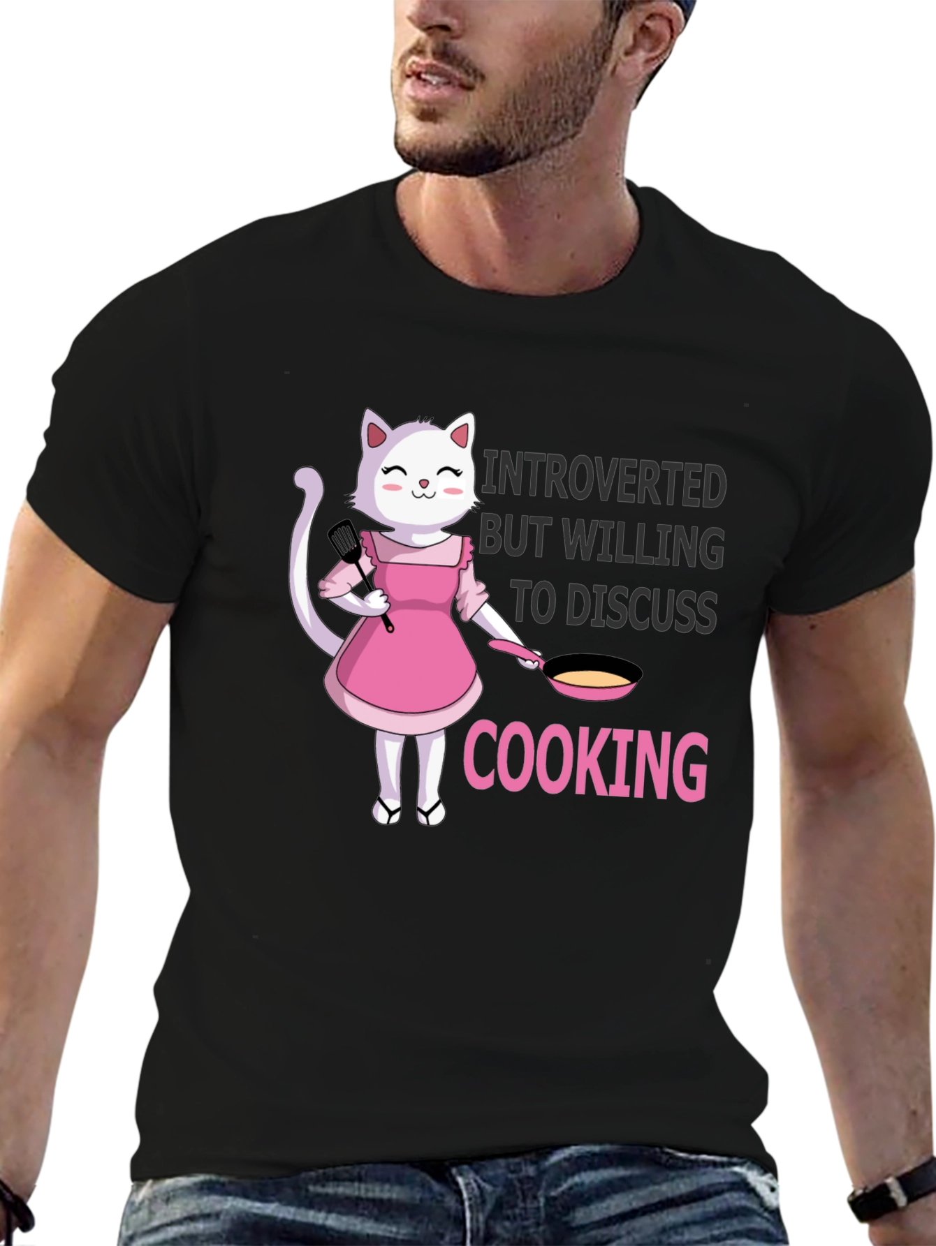 Introverted Cooking Cat T-Shirt