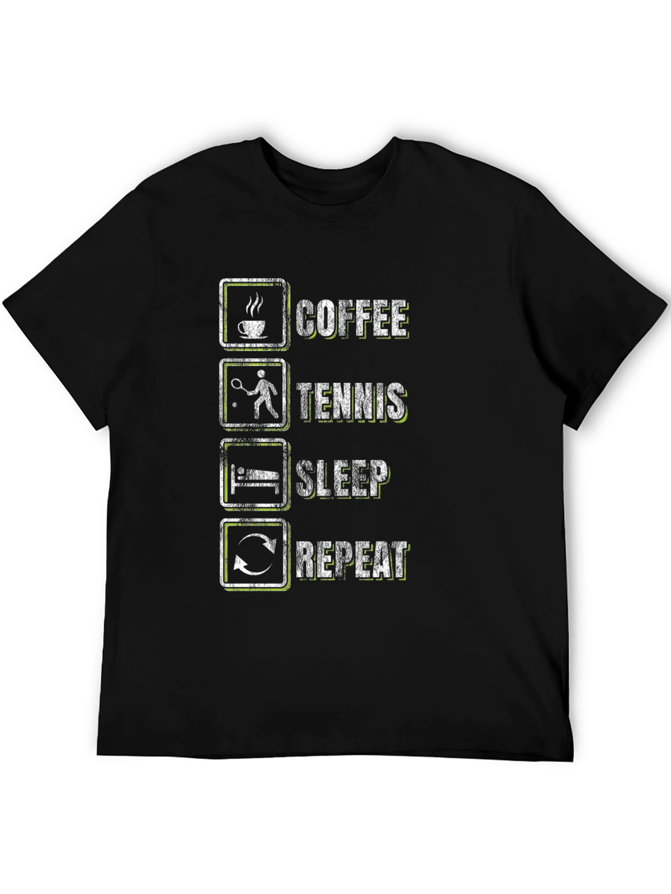 Coffee Tennis Sleep Repeat Graphic Tee