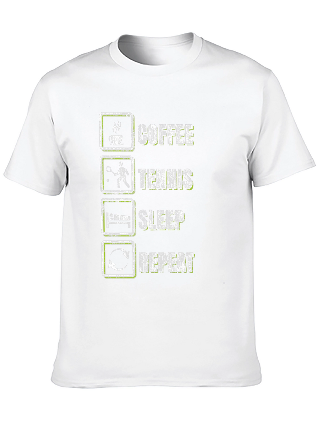 Coffee Tennis Sleep Repeat Graphic Tee