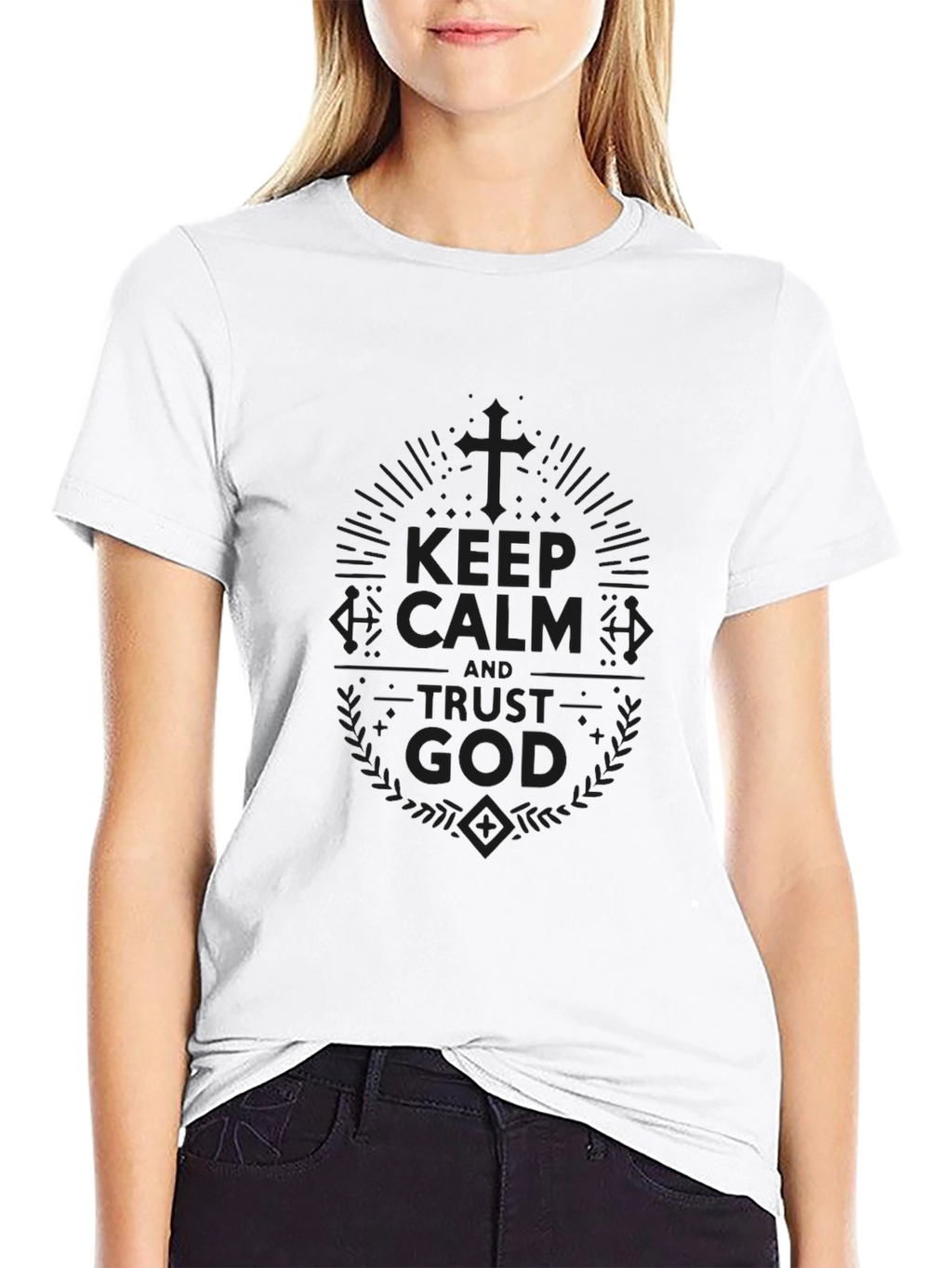 Keep Calm & Trust God Black T-Shirt