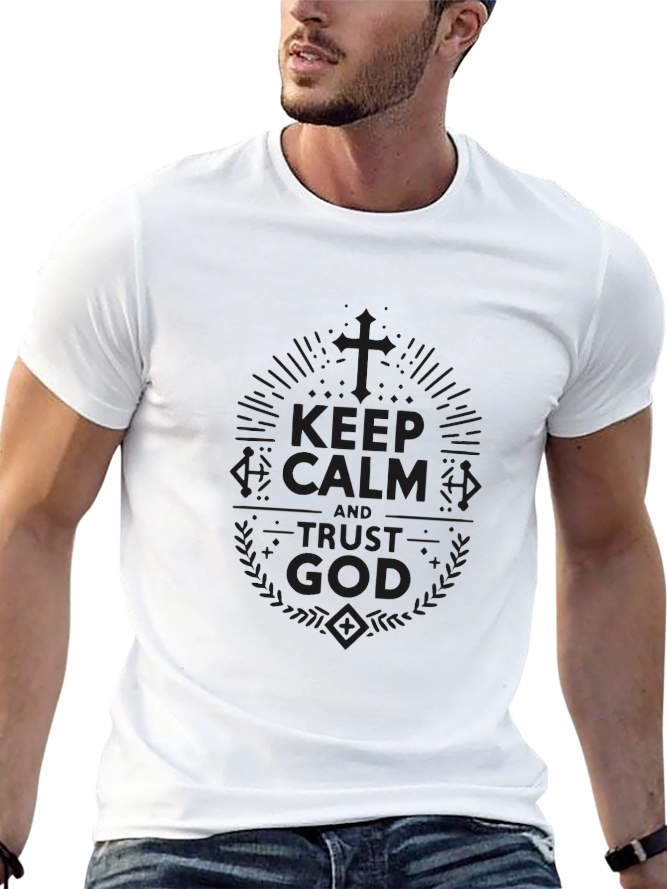 Keep Calm & Trust God Black T-Shirt