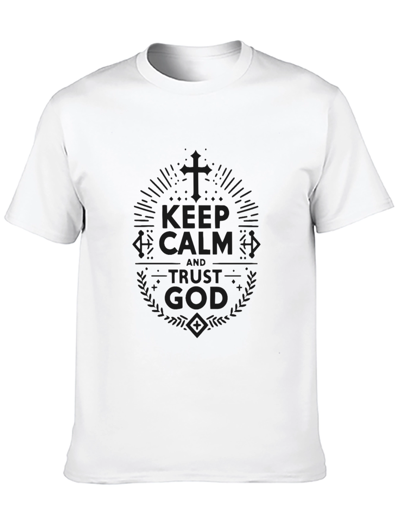 Keep Calm & Trust God Black T-Shirt