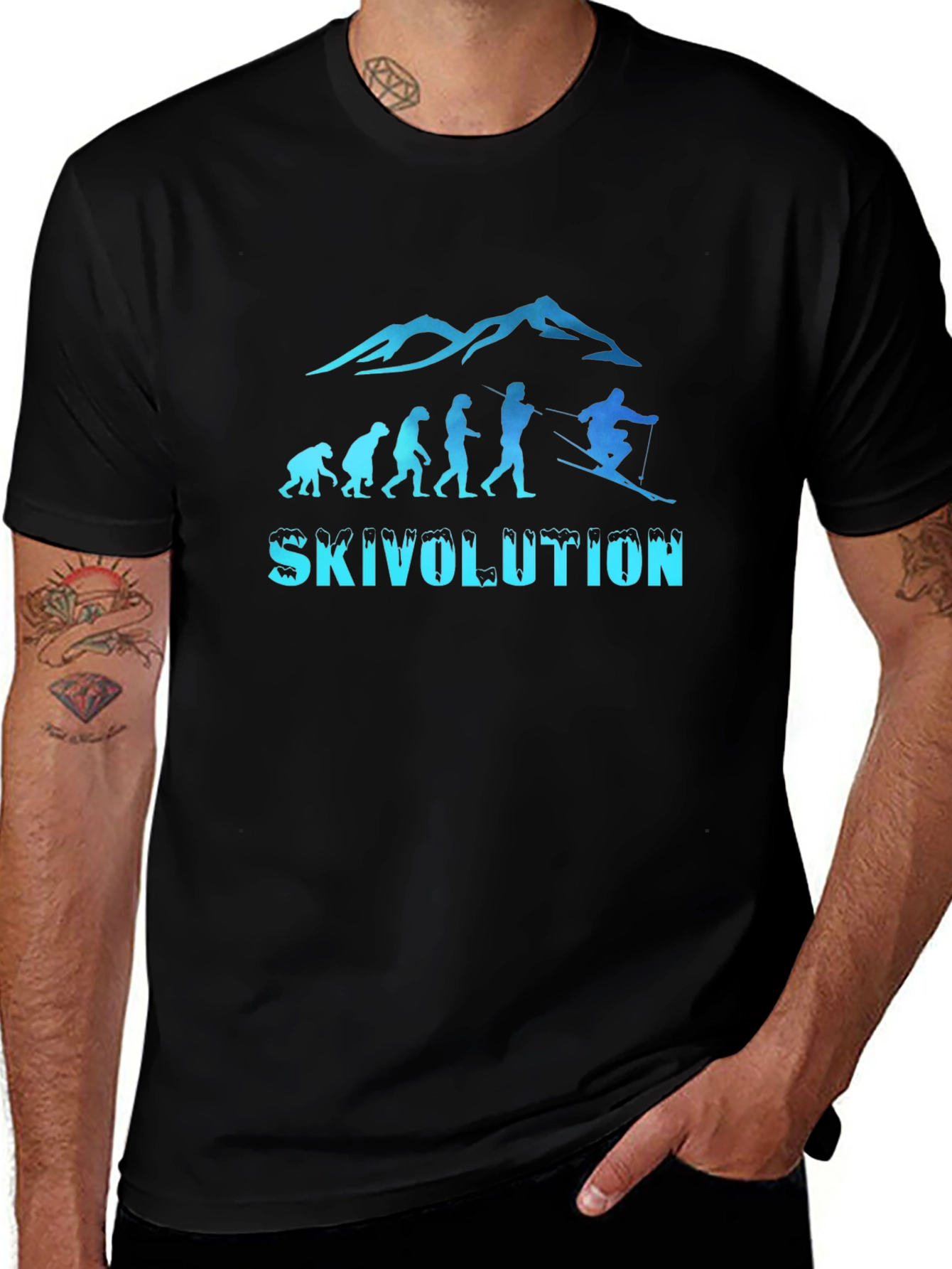 Skivolution Graphic Tee - Black Cotton Blend