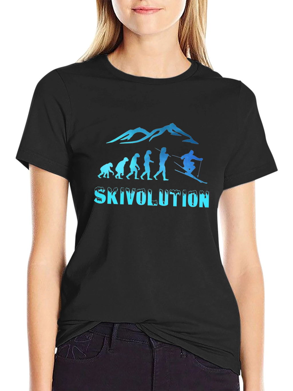 Skivolution Graphic Tee - Black Cotton Blend