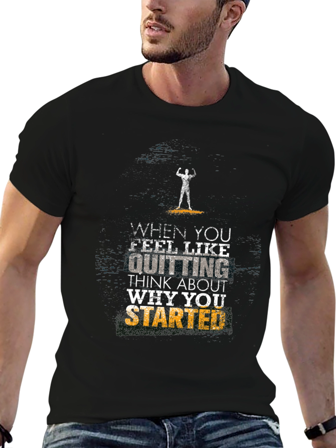Motivational Fitness T-Shirt - Never Quit