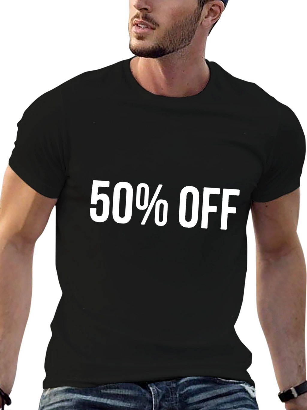 50% Off Black T-Shirt