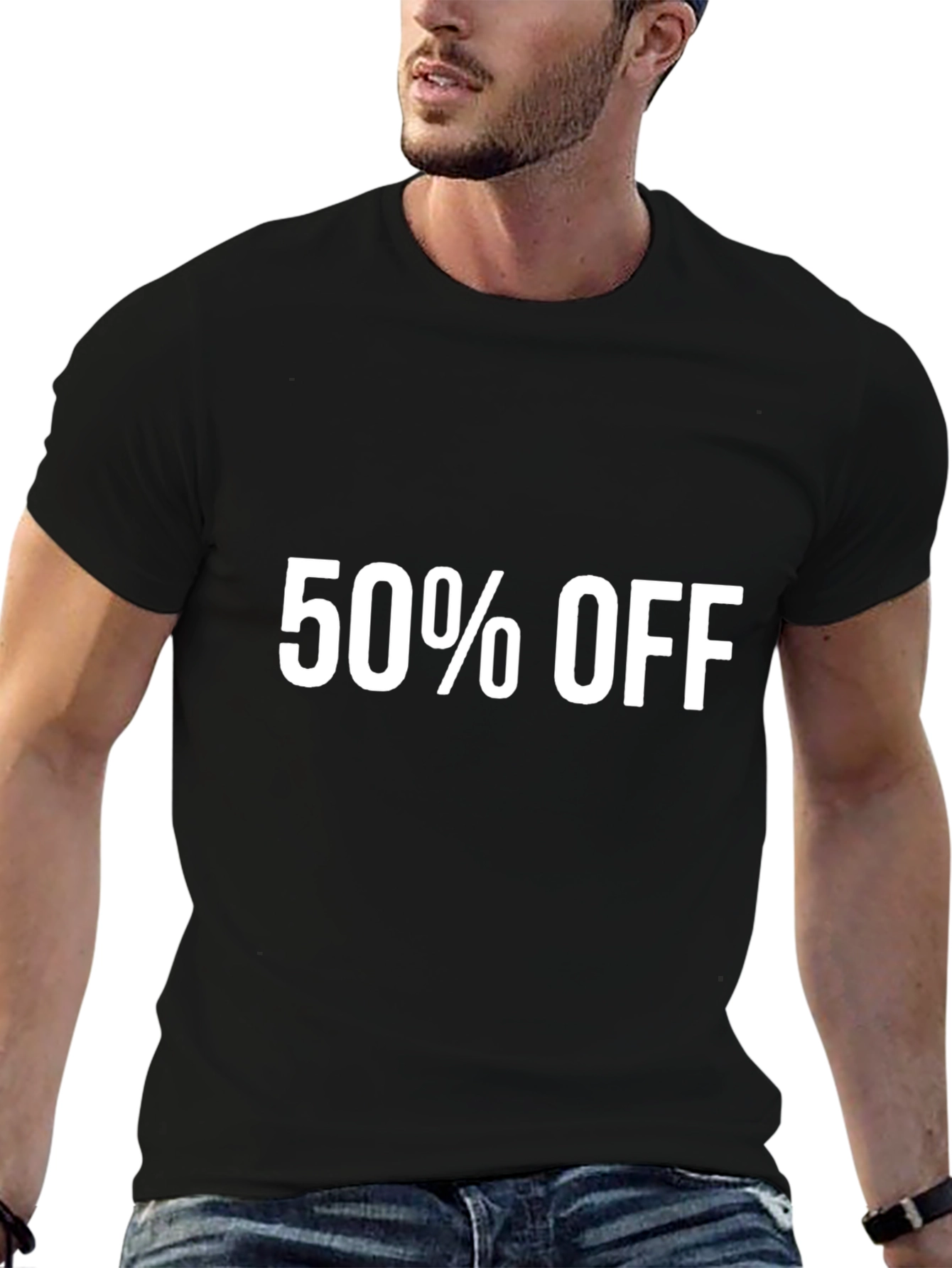 50% Off Black T-Shirt