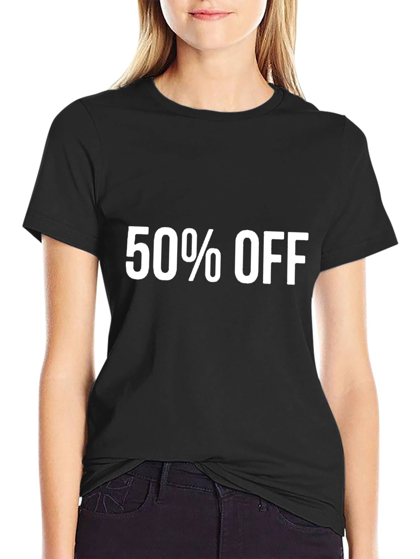 50% Off Black T-Shirt