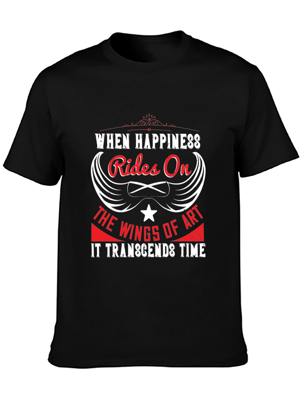 Happiness Rides On Wings of Art Graphic Tee