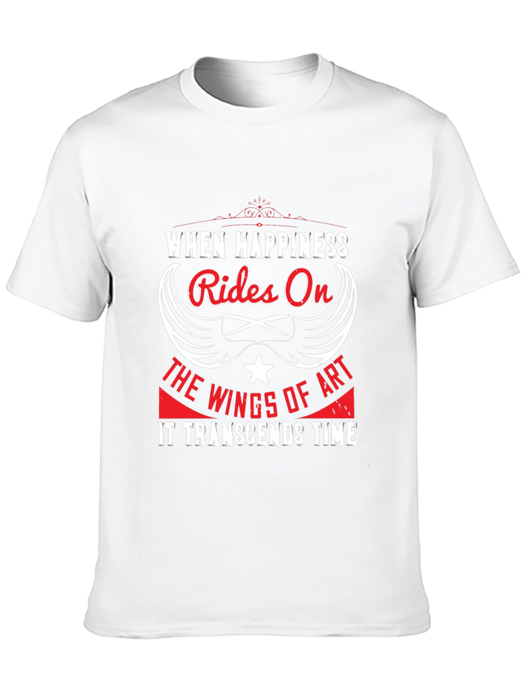 Happiness Rides On Wings of Art Graphic Tee