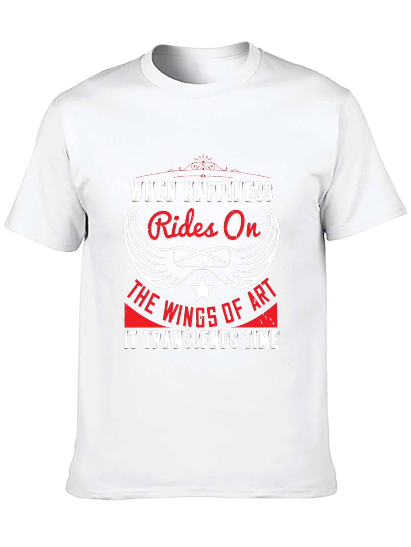 Happiness Rides On Wings of Art Graphic Tee