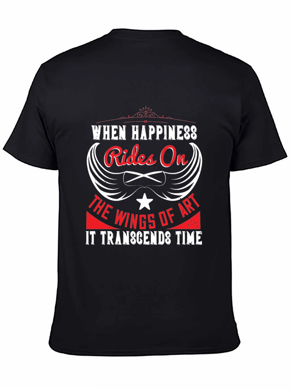 Happiness Rides On Wings of Art Graphic Tee