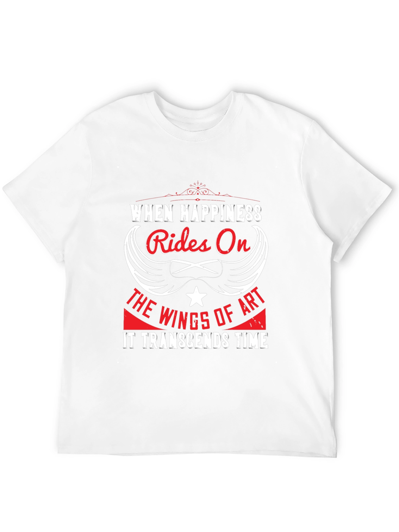 Happiness Rides On Wings of Art Graphic Tee