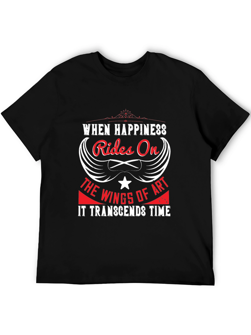 Happiness Rides On Wings of Art Graphic Tee