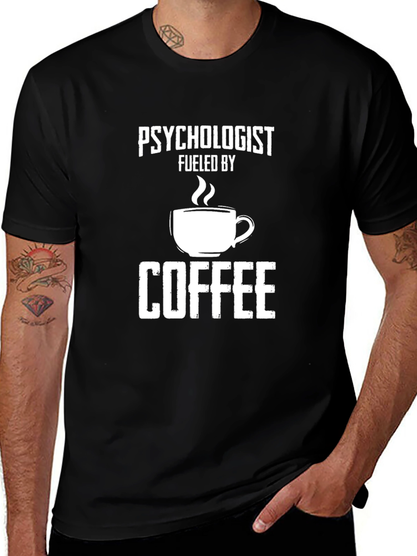 Psychologist Fueled By Coffee Graphic Tee
